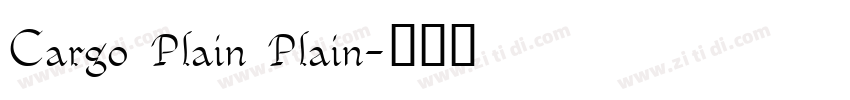 Cargo Plain Plain字体转换